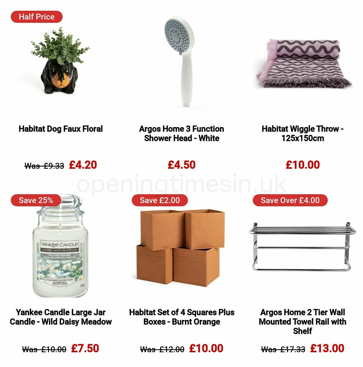 Argos Offers from 22 August