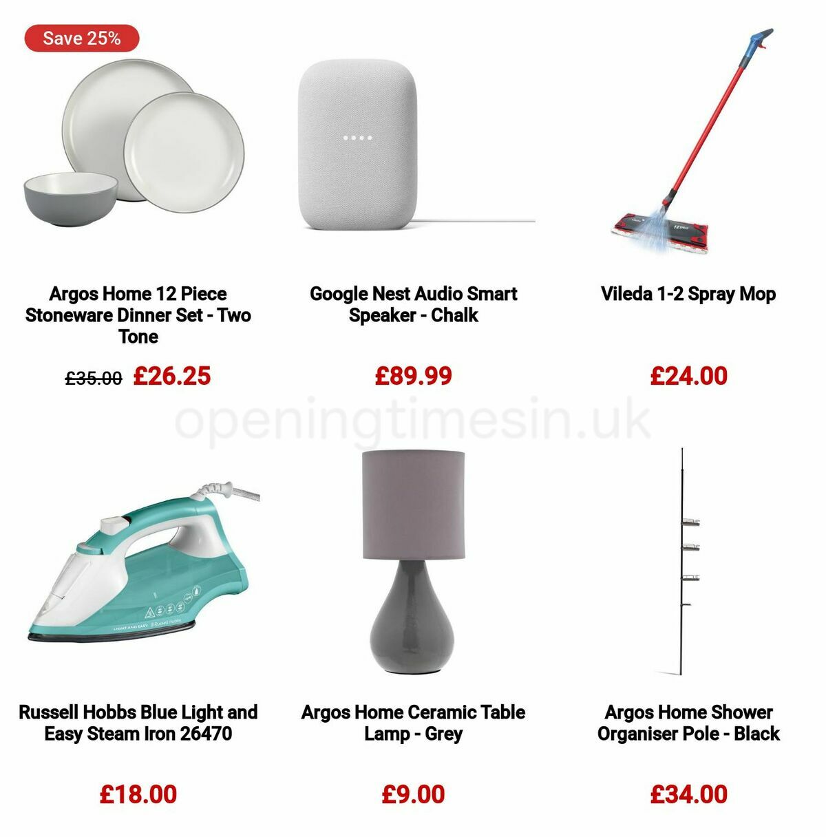 Argos Offers from 22 August