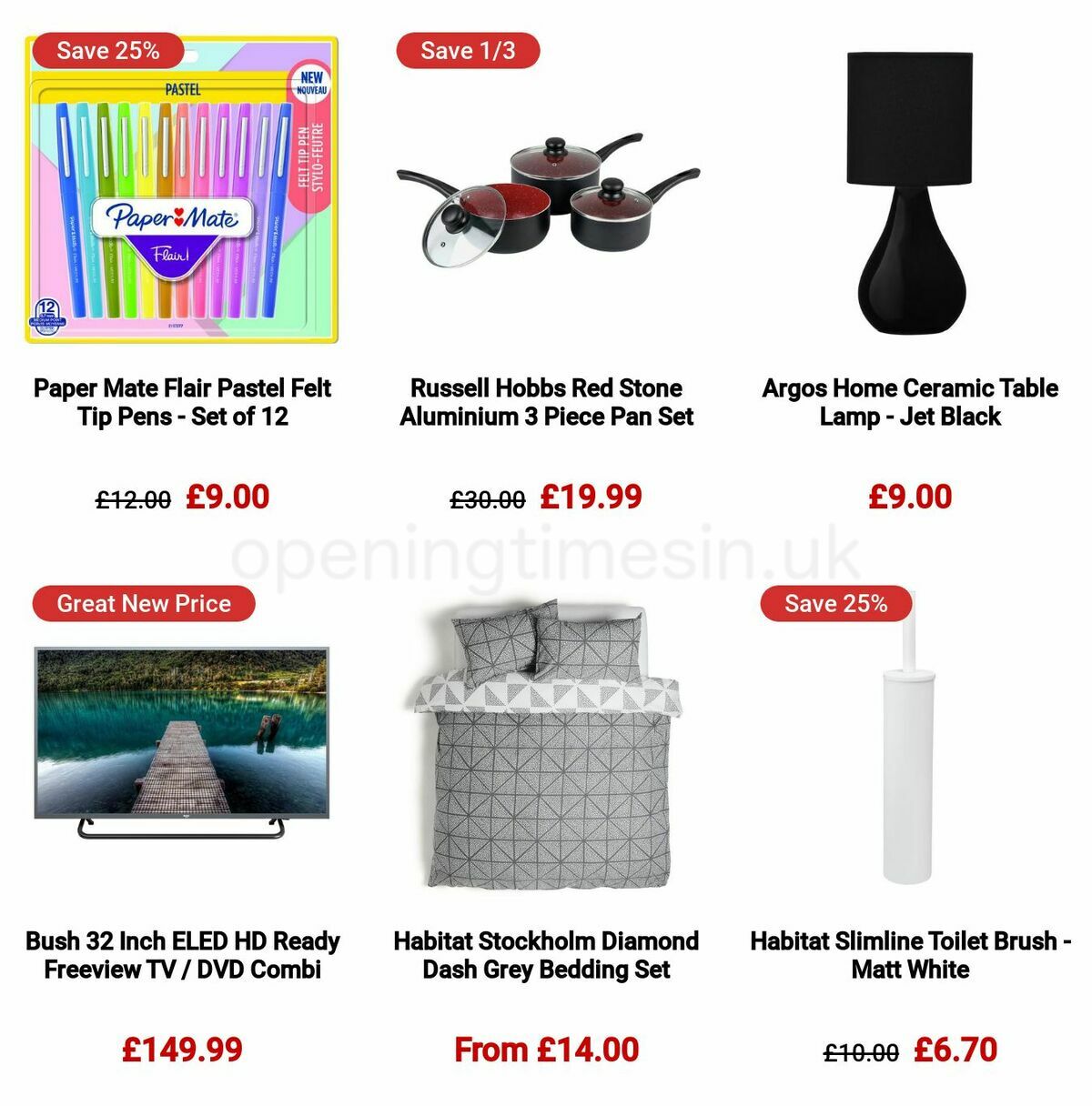 Argos Offers from 22 August