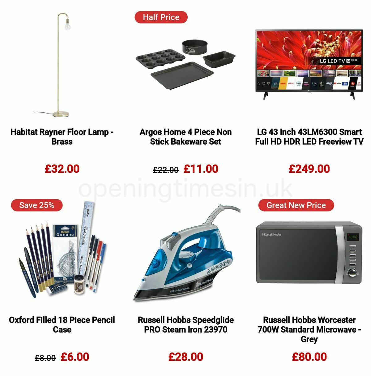 Argos Offers from 22 August
