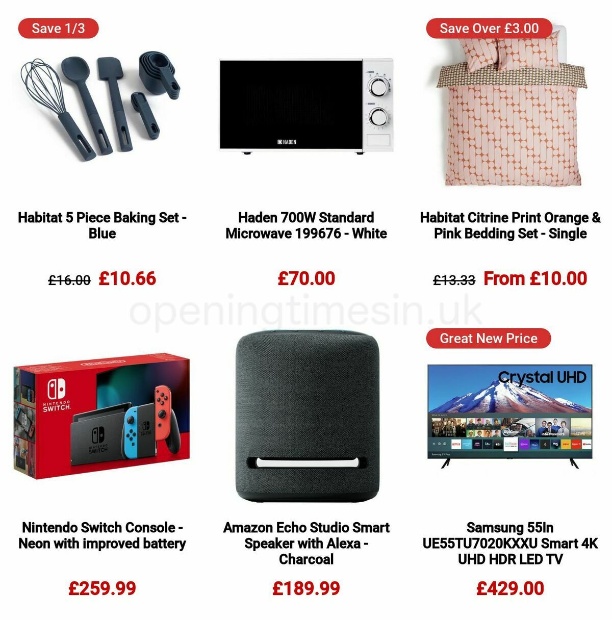 Argos Offers from 29 August