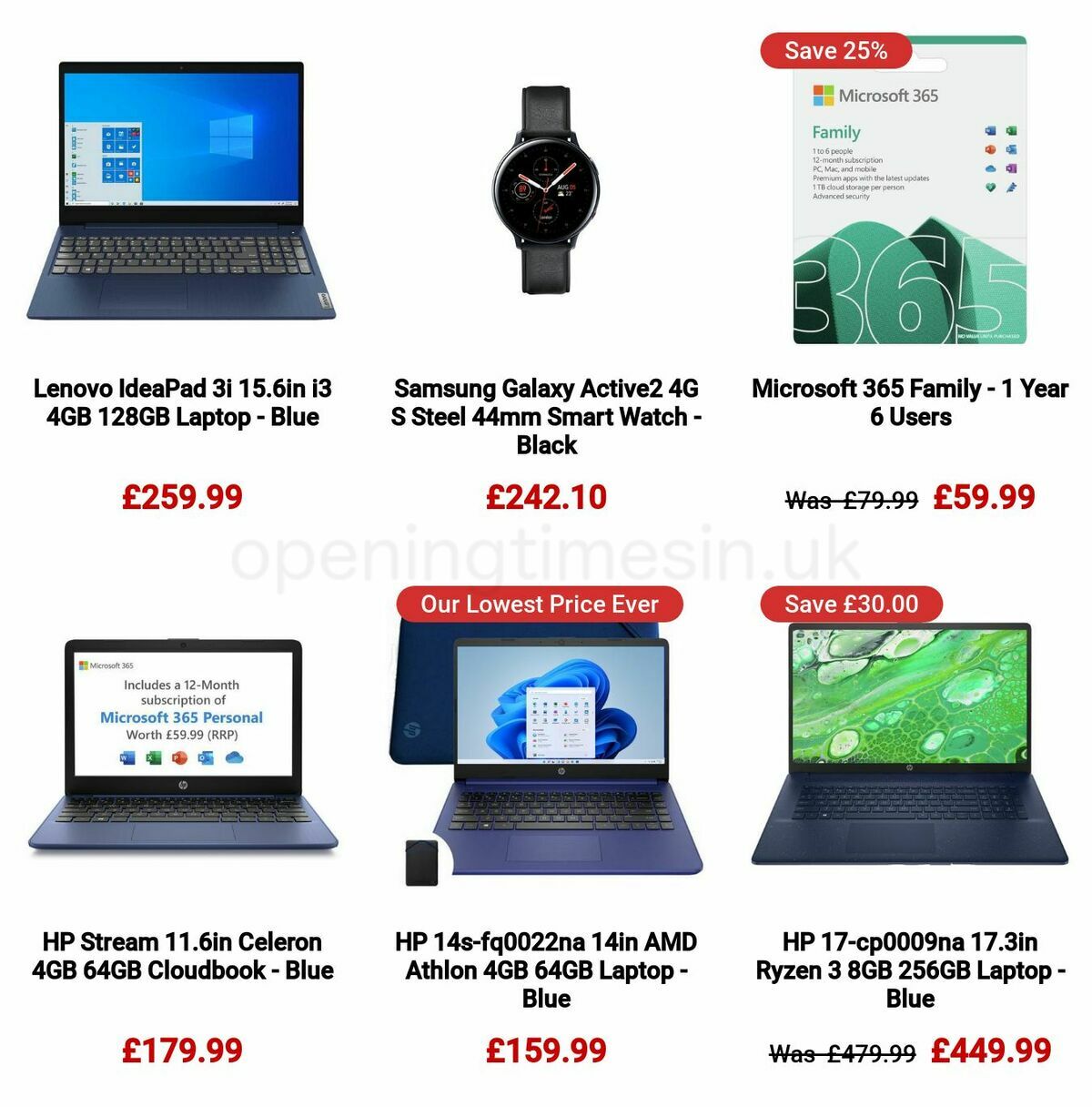 Argos Clearance Offers from 25 September