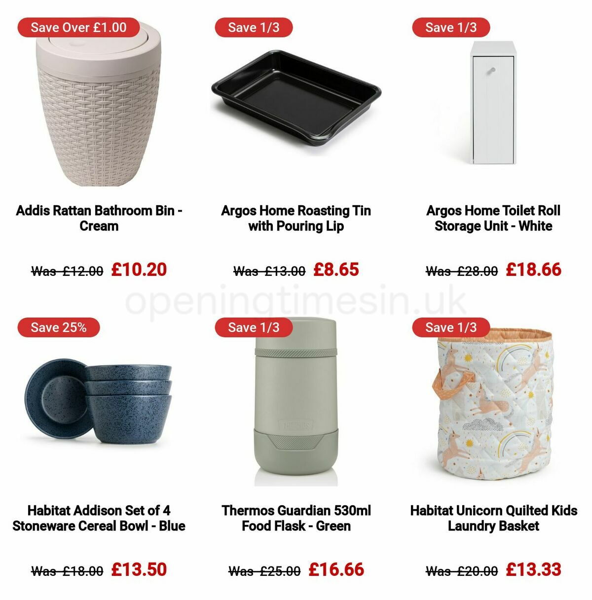 Argos Offers from 10 October
