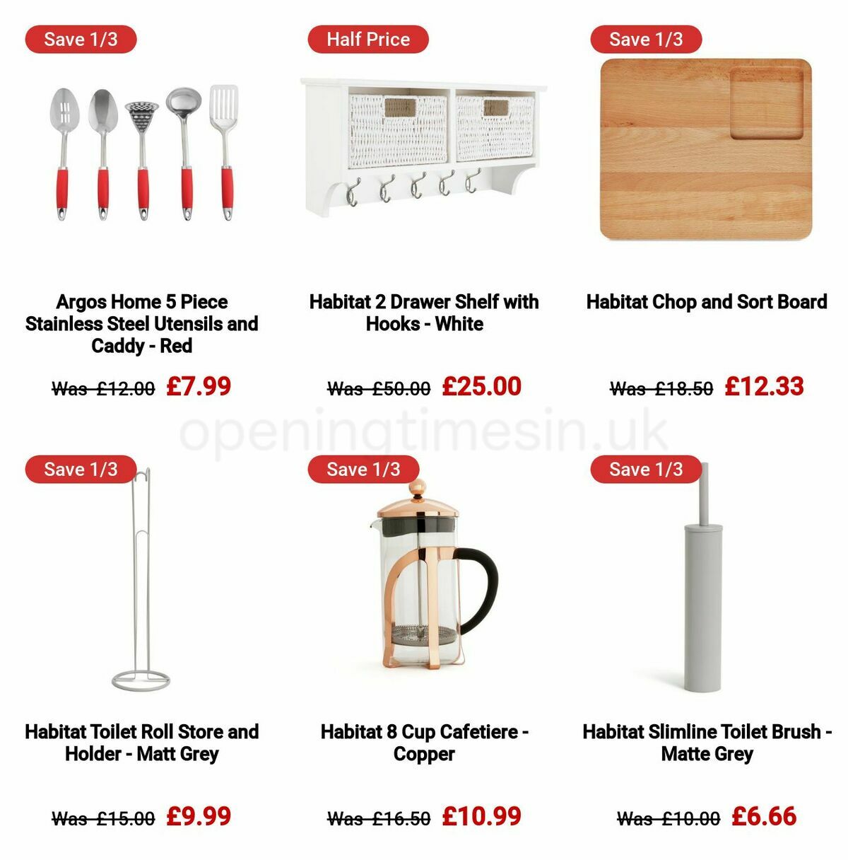 Argos Offers from 10 October