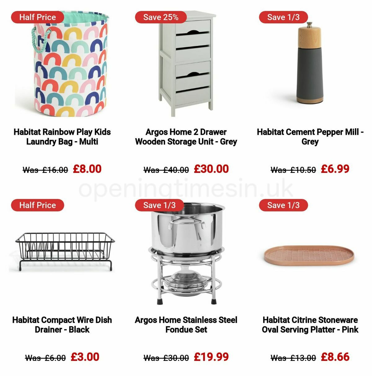 Argos Offers from 10 October