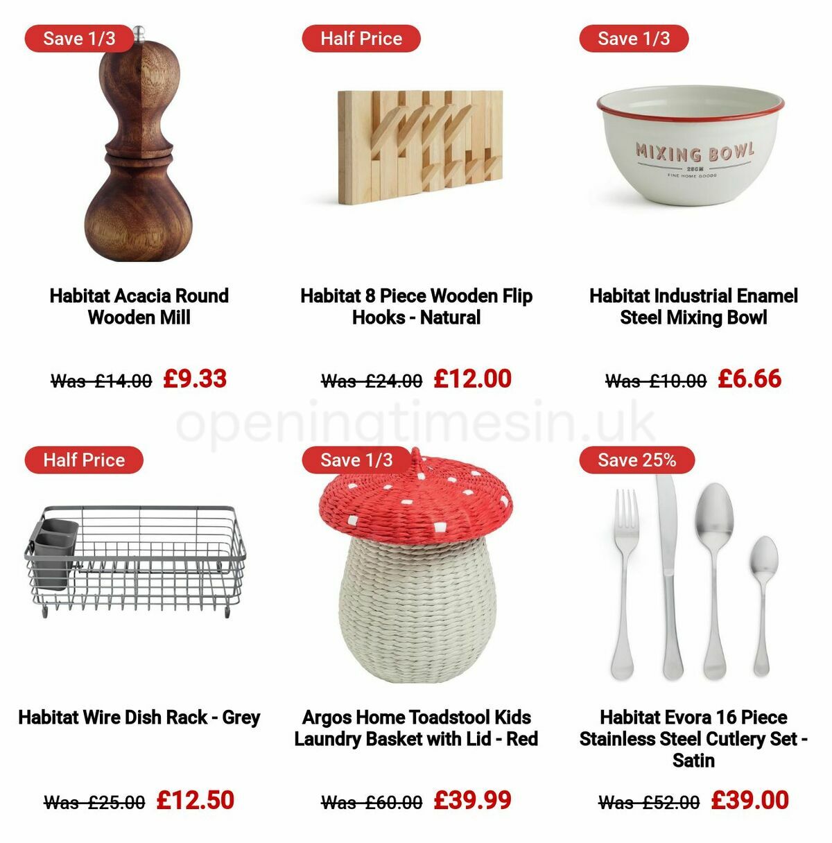 Argos Offers from 10 October