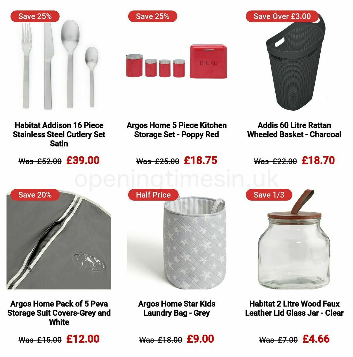 Argos Offers from 10 October