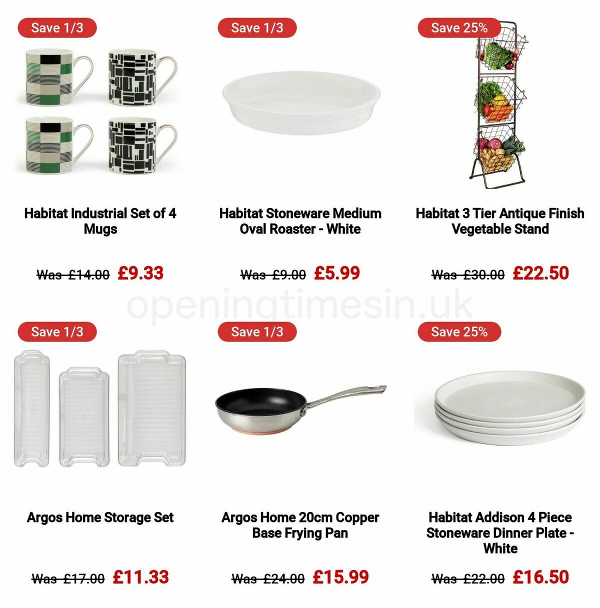 Argos Offers from 10 October