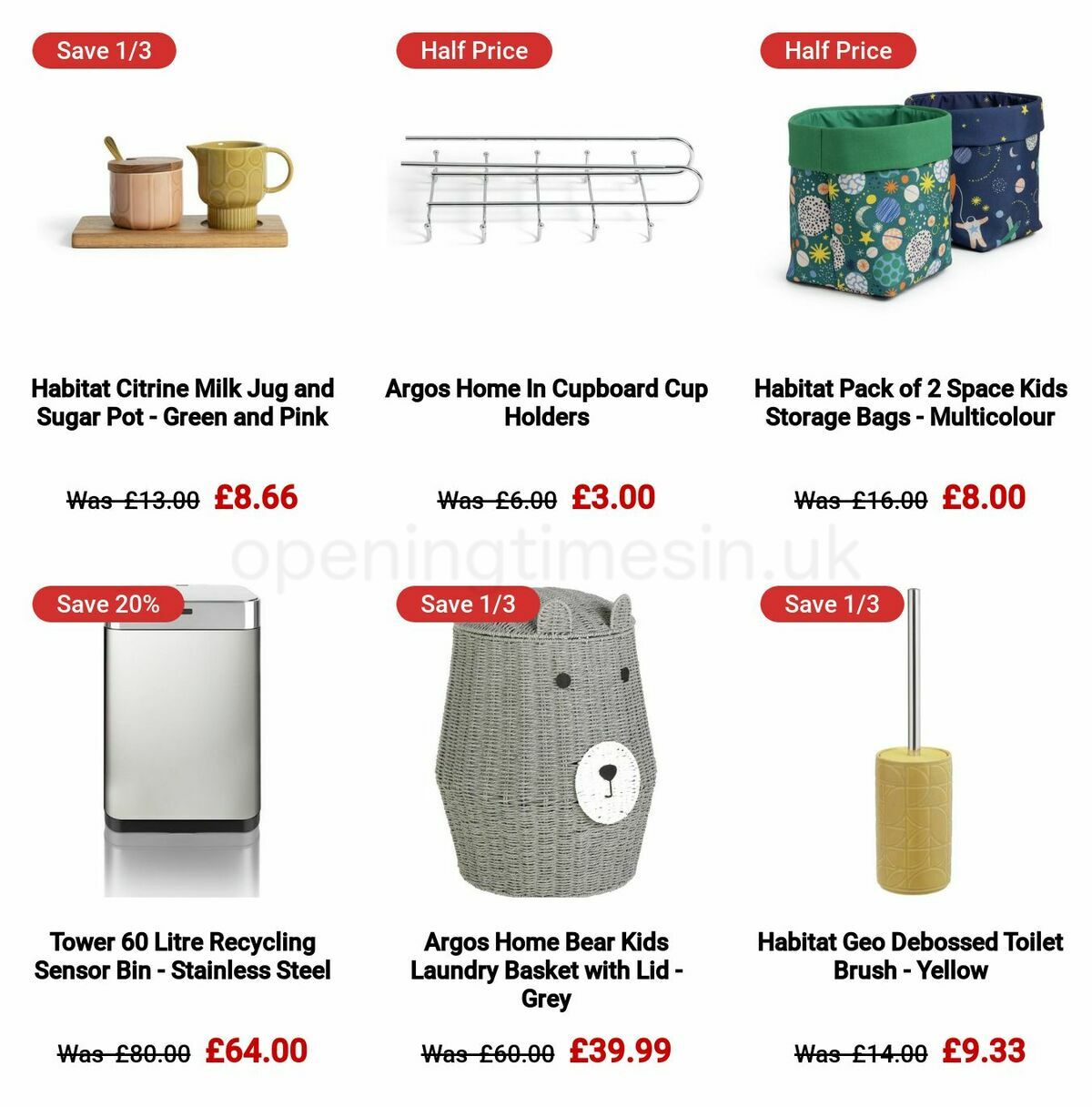 Argos Offers from 10 October