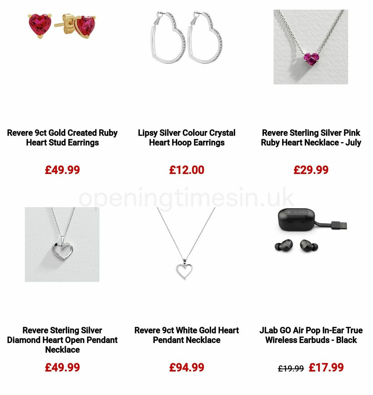 Argos Valentine's Day Offers from 16 January