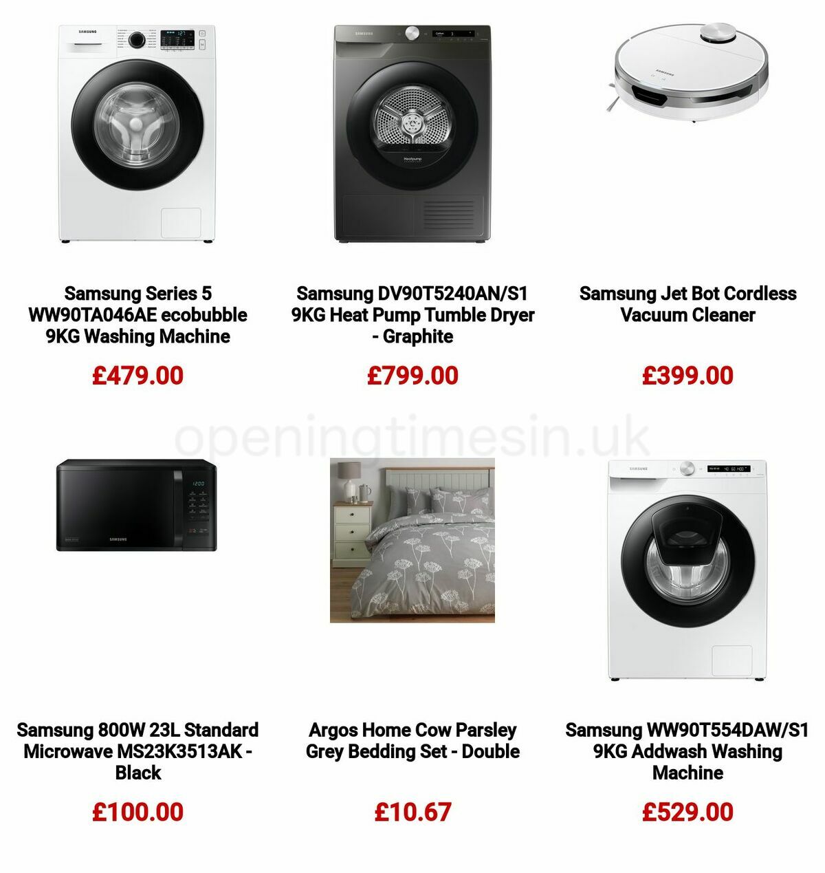 Argos Spruce up your home with Samsung Offers from 16 January