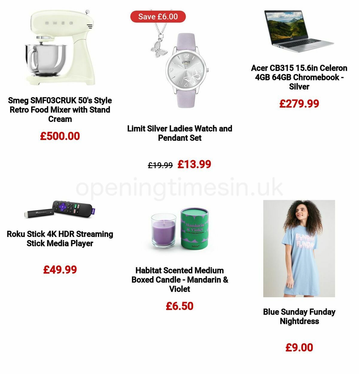 Argos Mother's Day Offers from 24 February