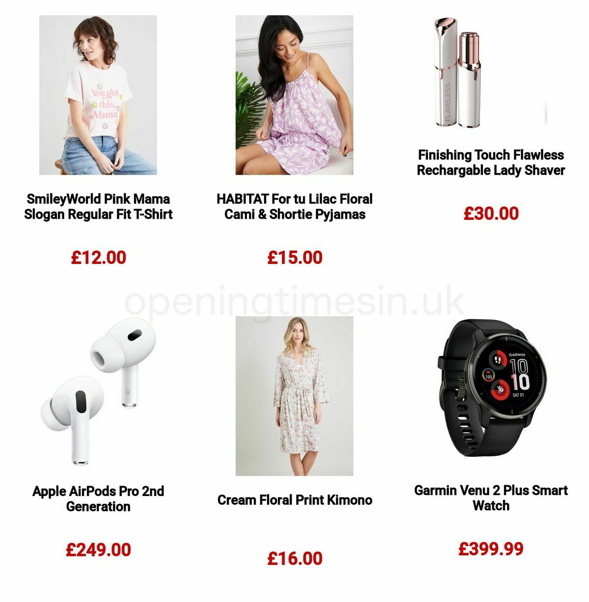 Argos Mother's Day Offers from 24 February