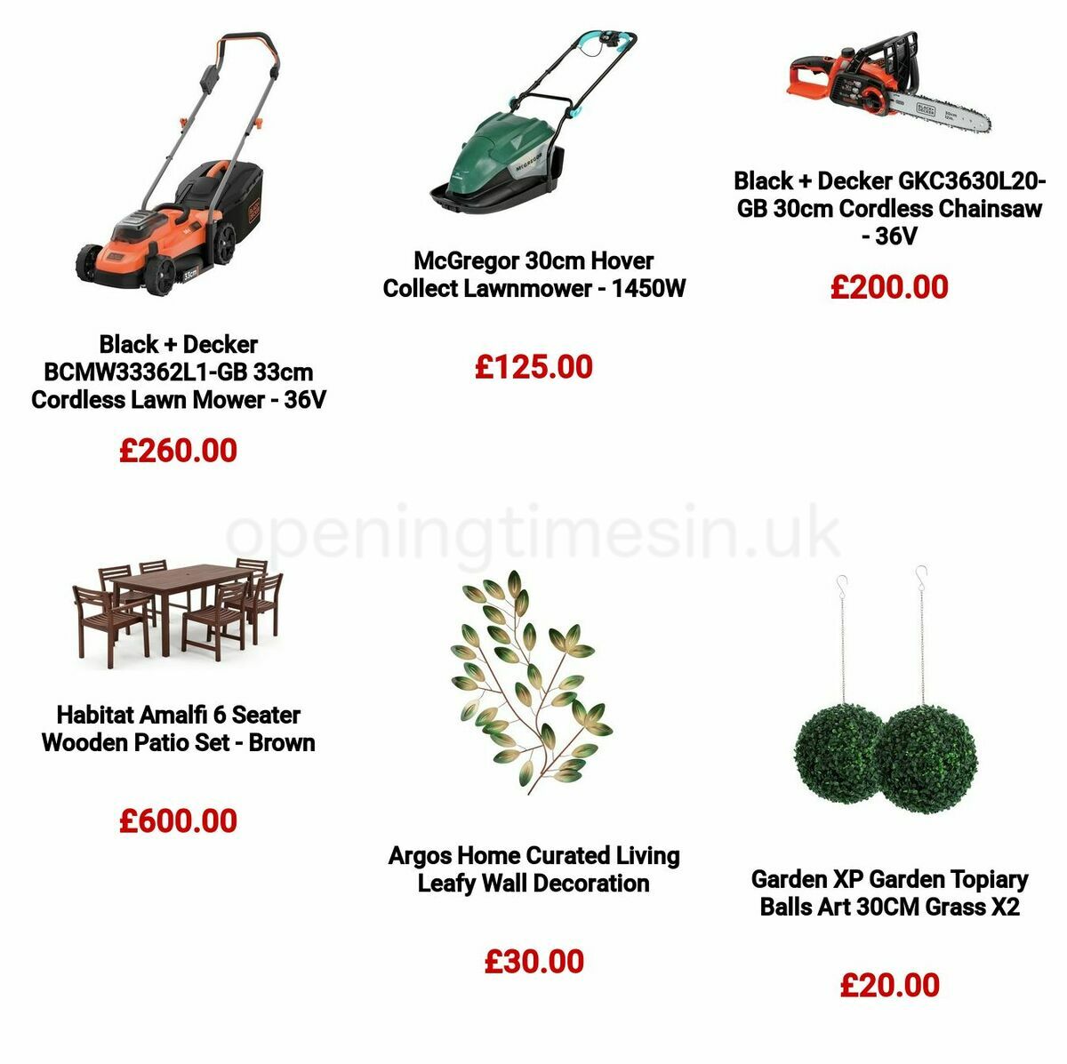 Argos Offers from 6 March