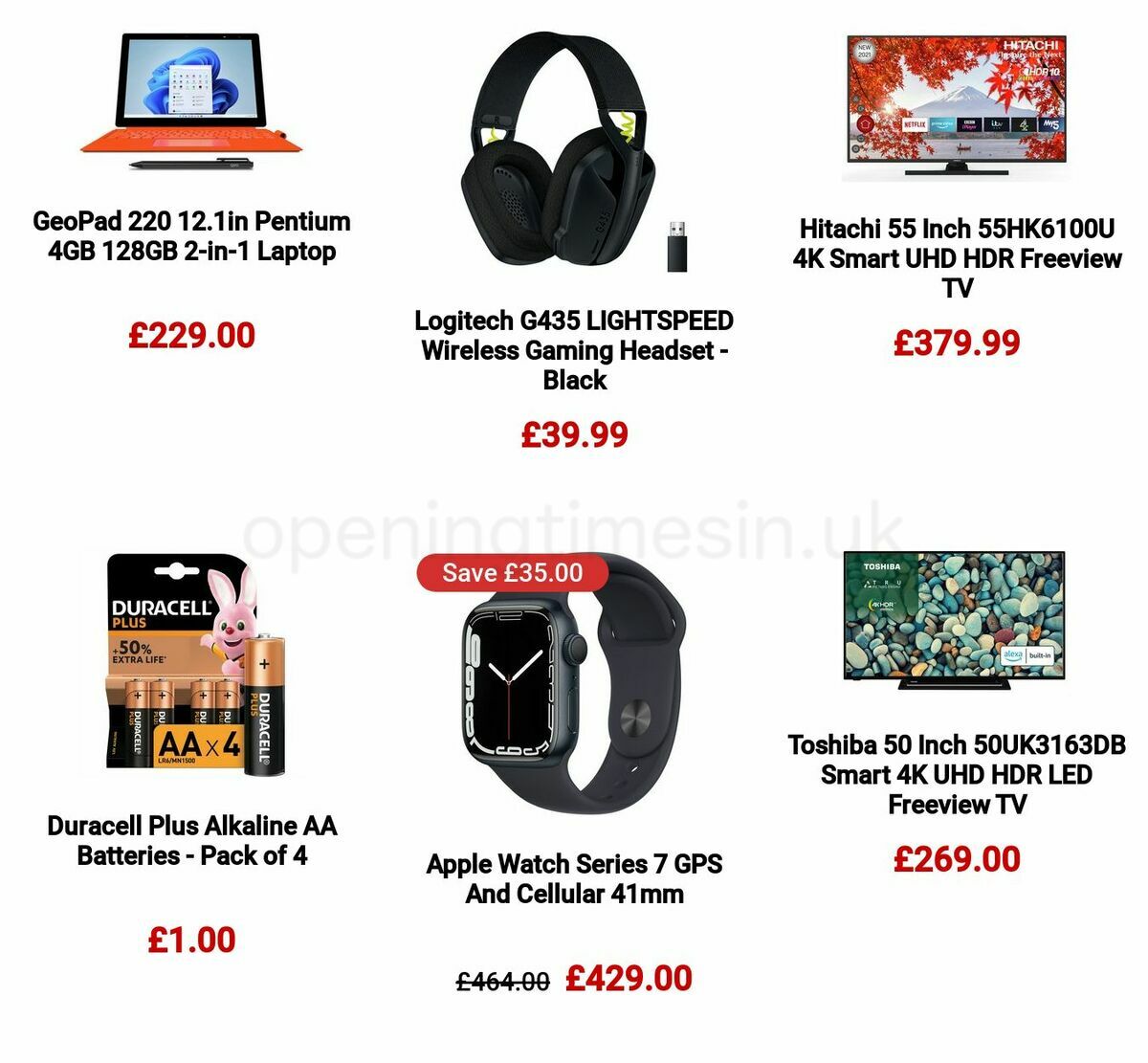 Argos Offers from 22 March