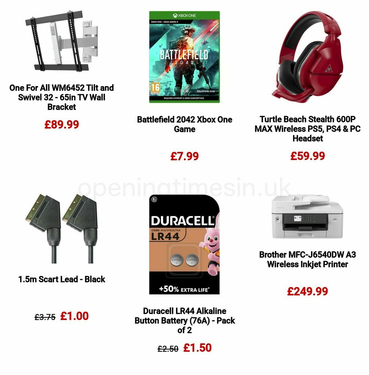 Argos Offers from 22 March