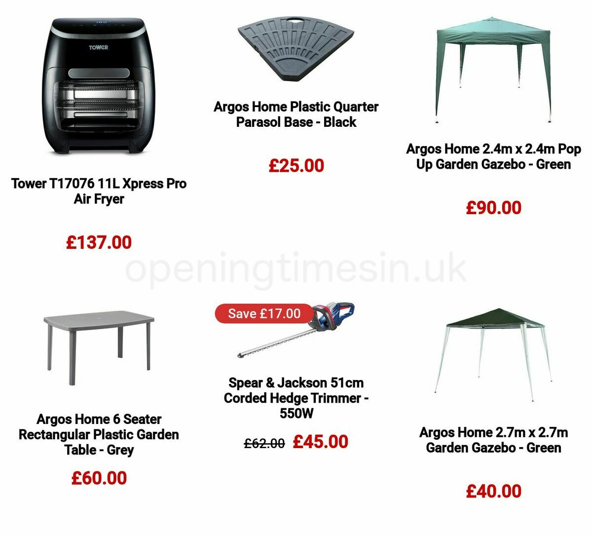 Argos Offers from 26 April