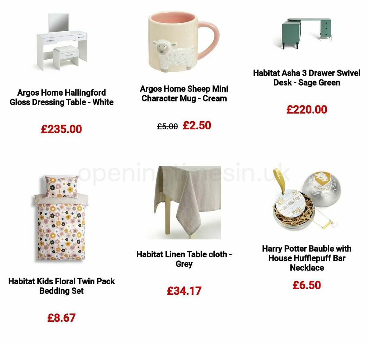 Argos Offers from 28 April