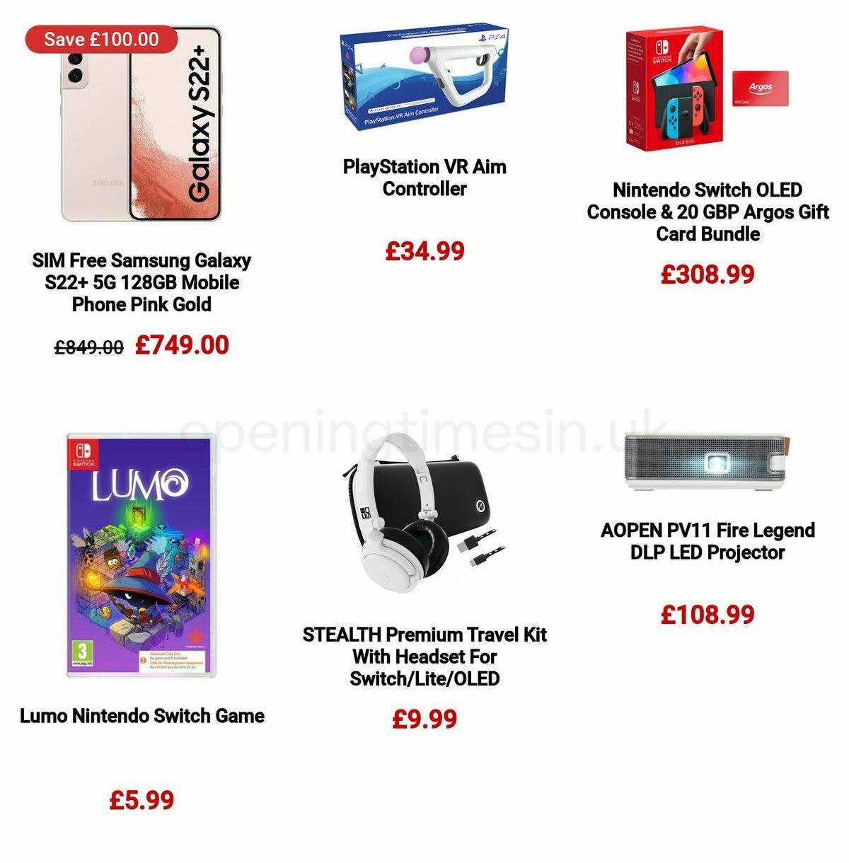 Argos Offers from 28 April
