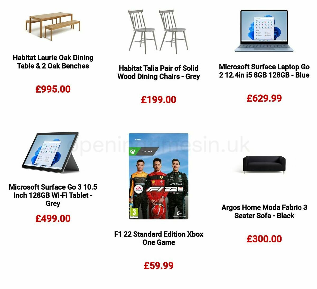 Argos Offers from 15 May