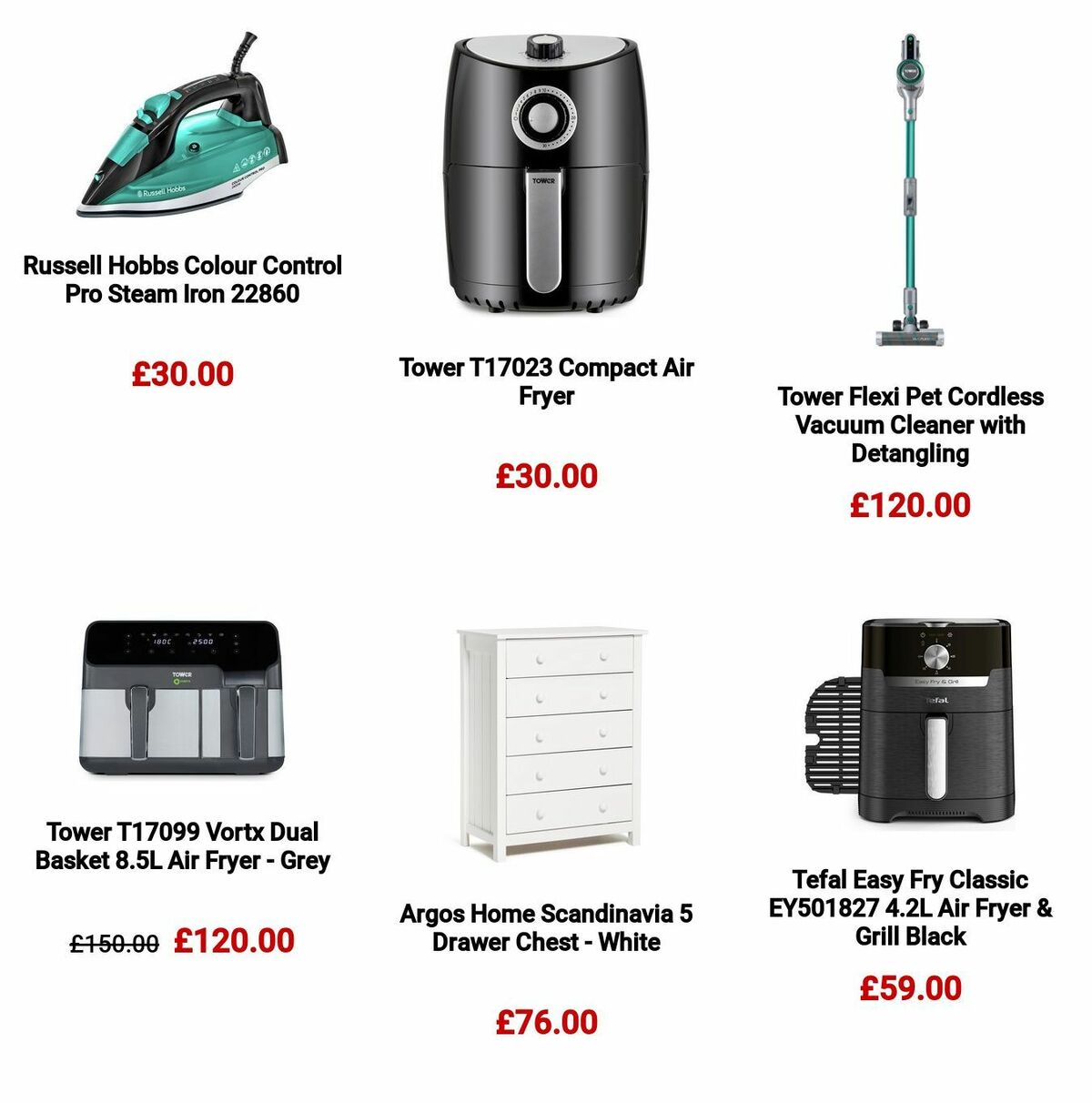 Argos Great savings on selected appliance brands Offers from 3 July