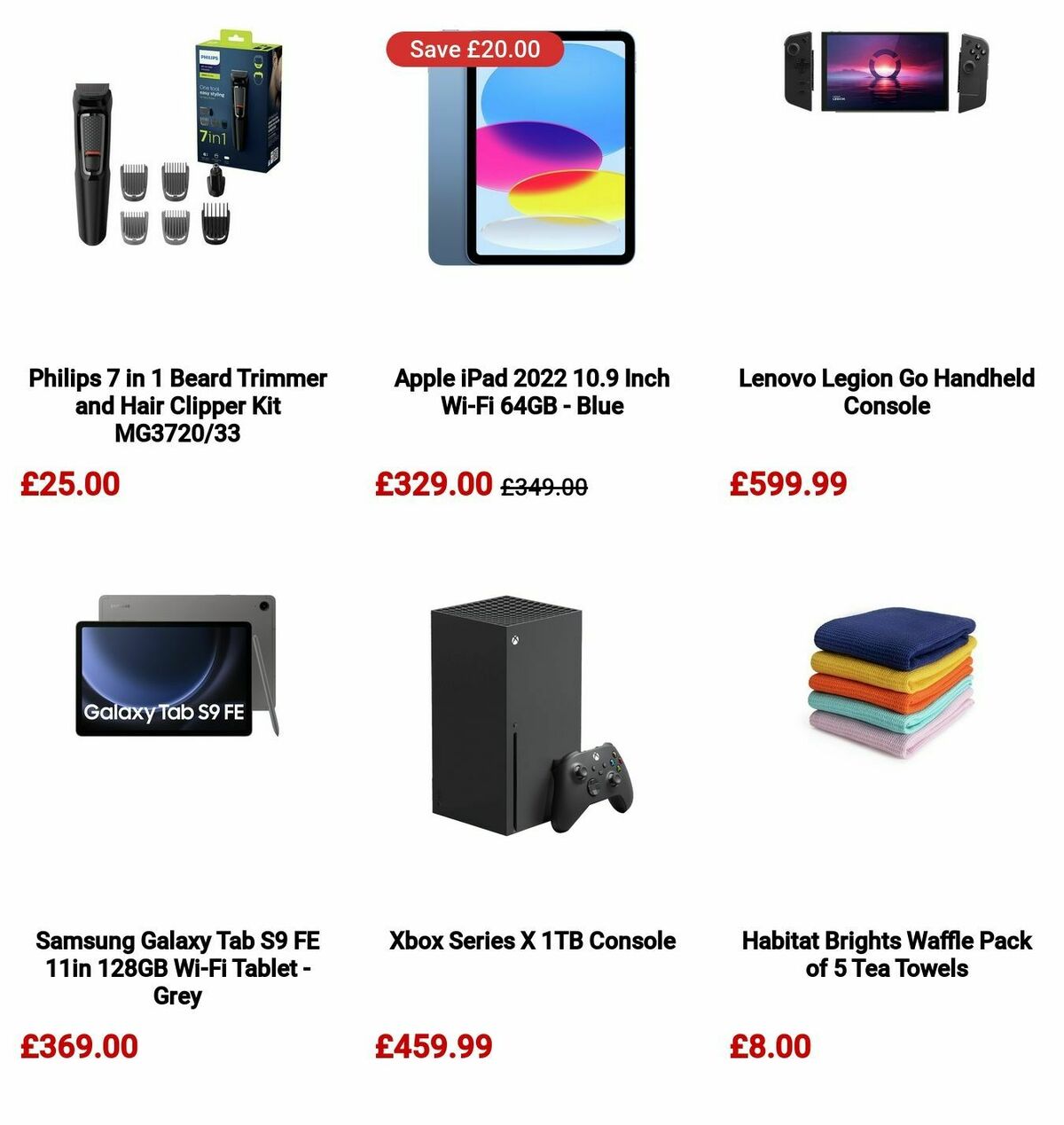 Argos Offers from 6 August
