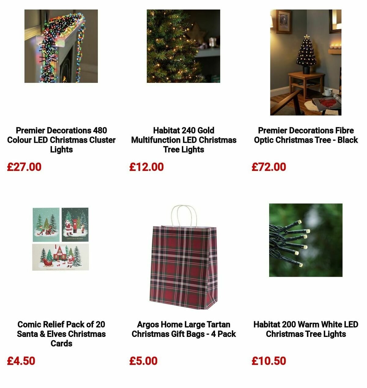 Argos Christmas Decorations Offers from 3 December