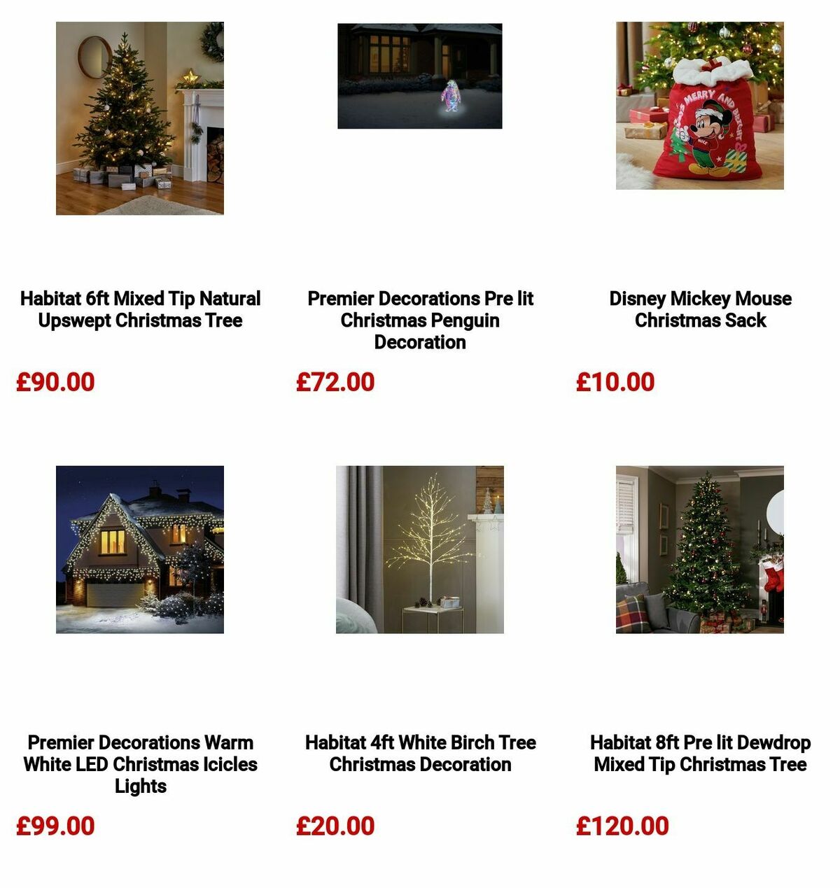 Argos Christmas Decorations Offers from 3 December
