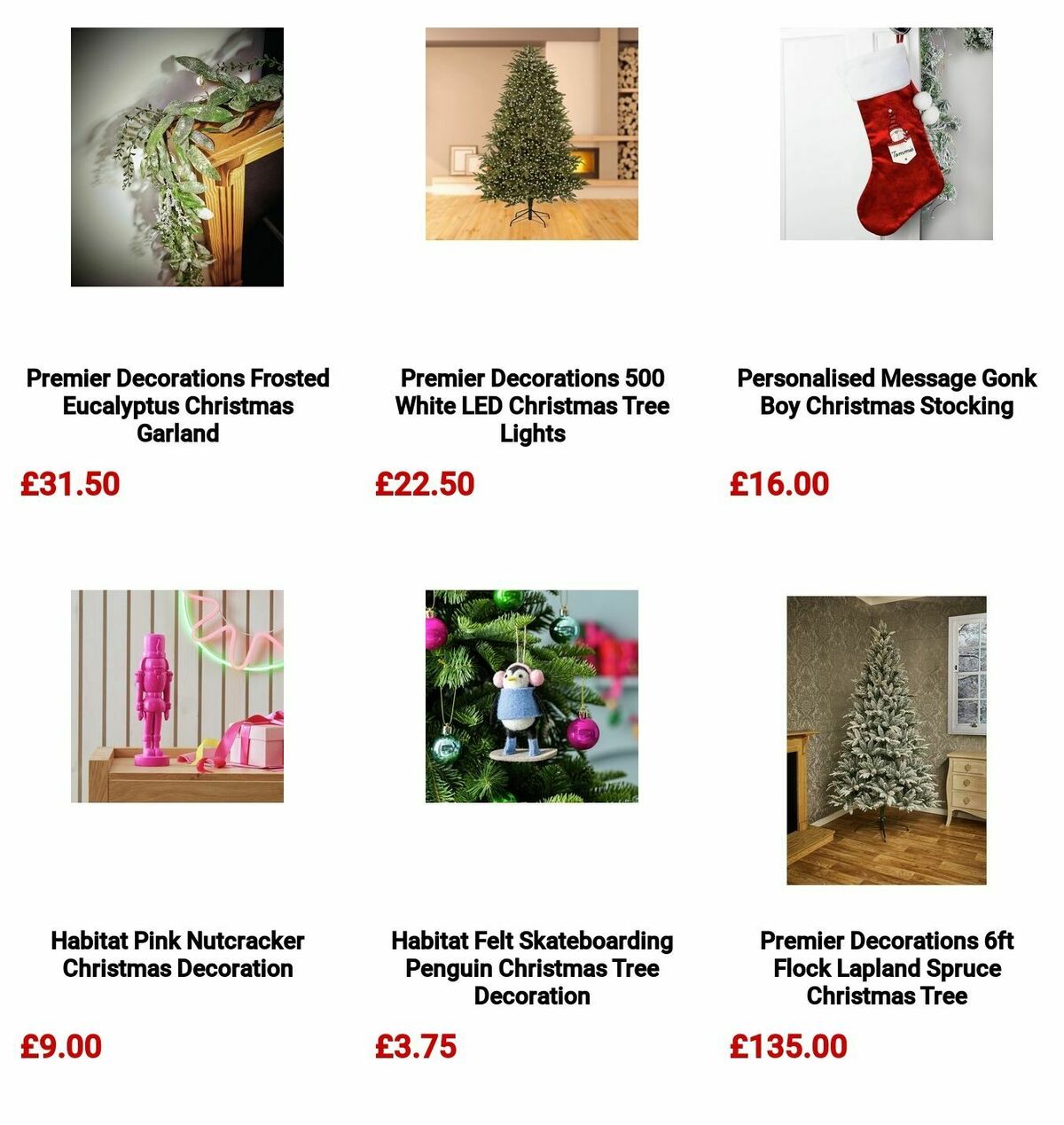 Argos Christmas Decorations Offers from 3 December