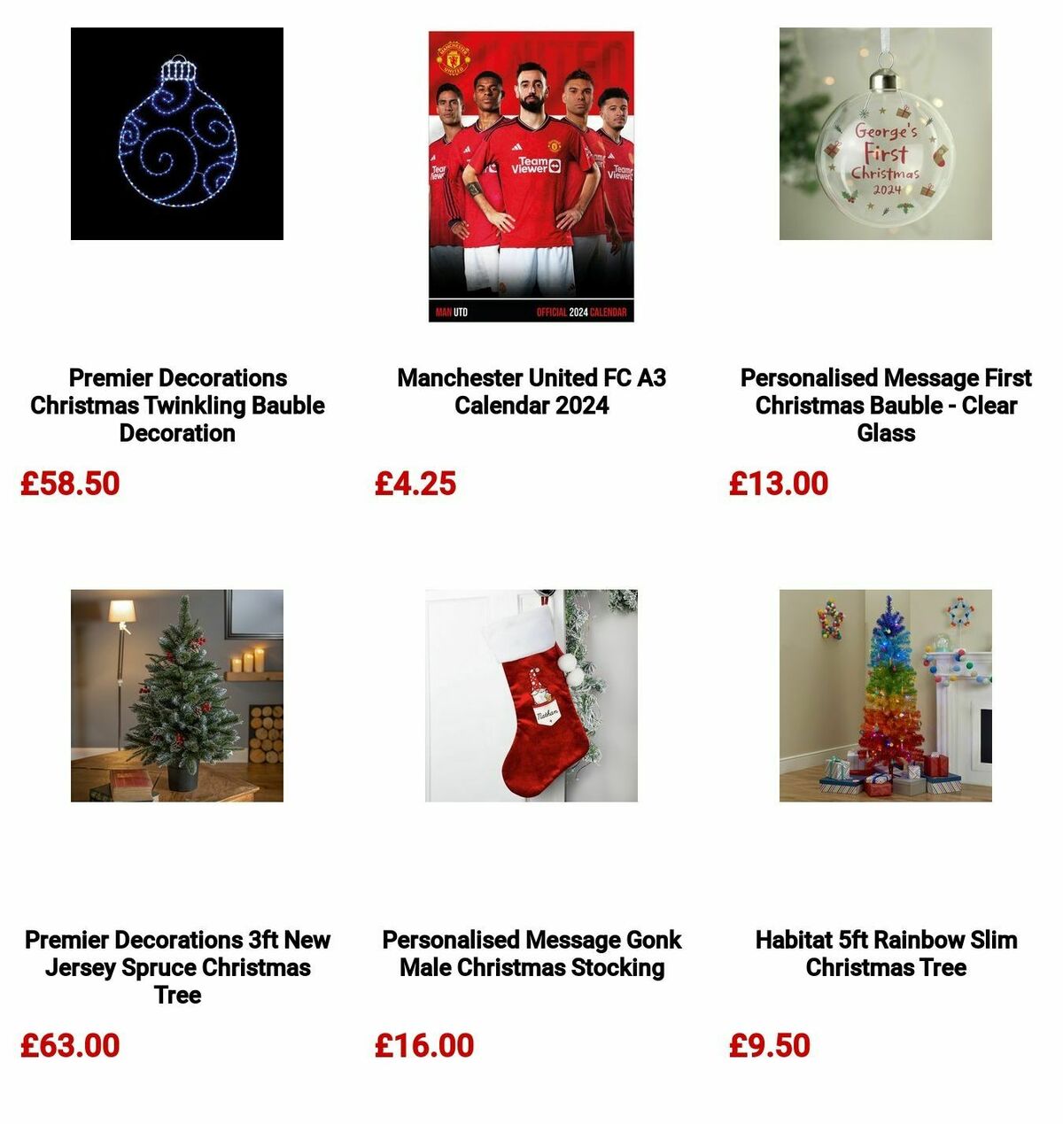 Argos Christmas Decorations Offers from 3 December