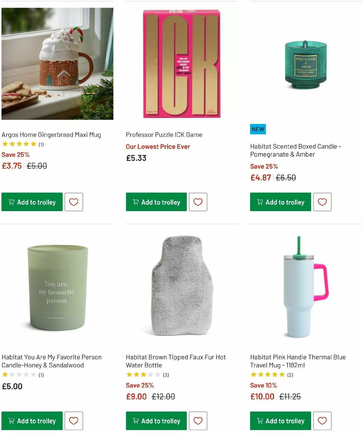 Argos Offers from 9 December