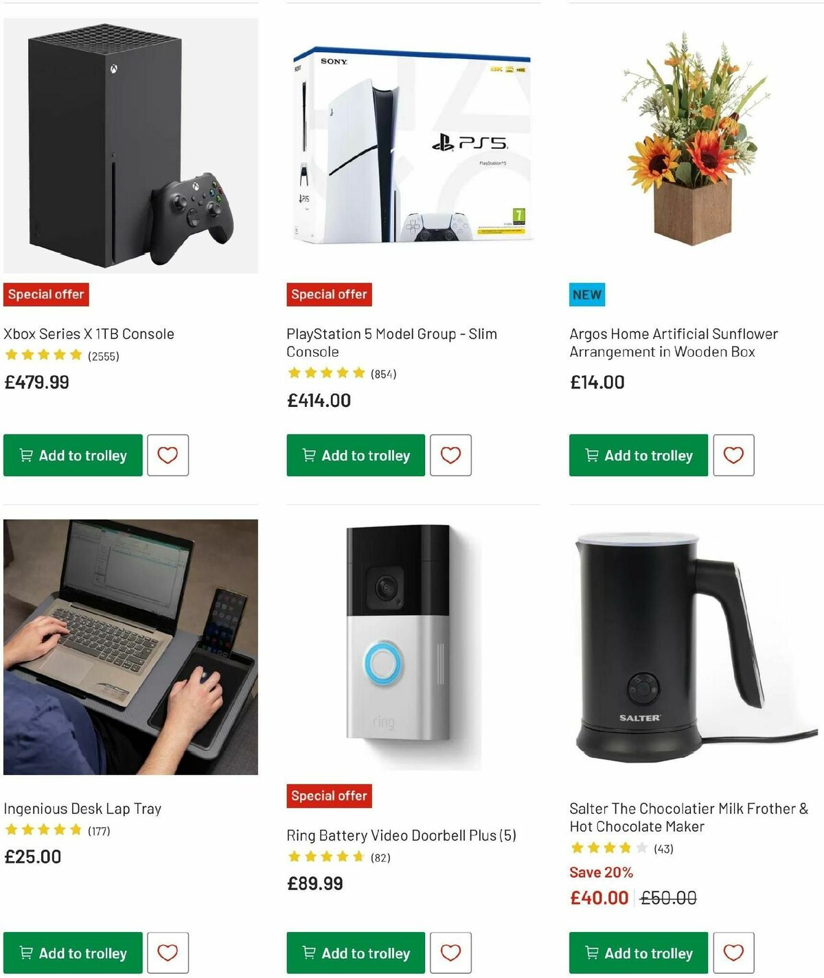 Argos Offers from 9 December