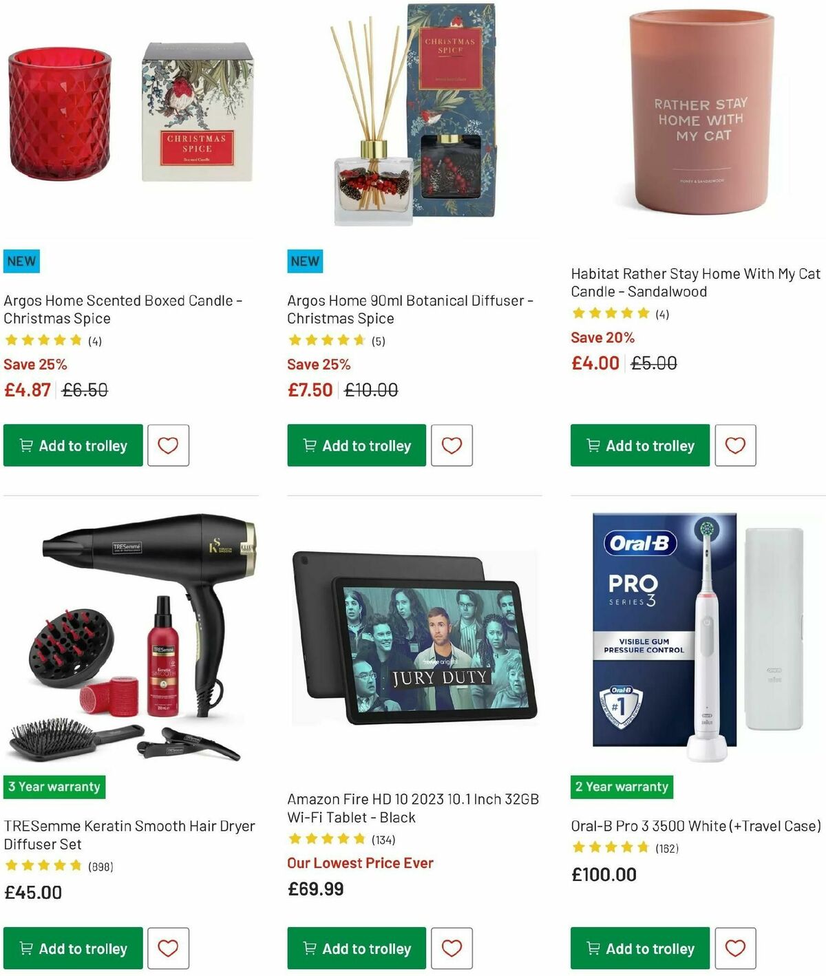 Argos Offers from 9 December