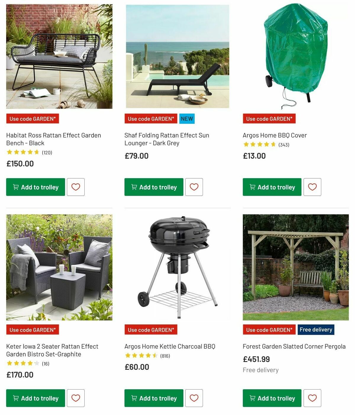 Argos Garden Offers from 6 May