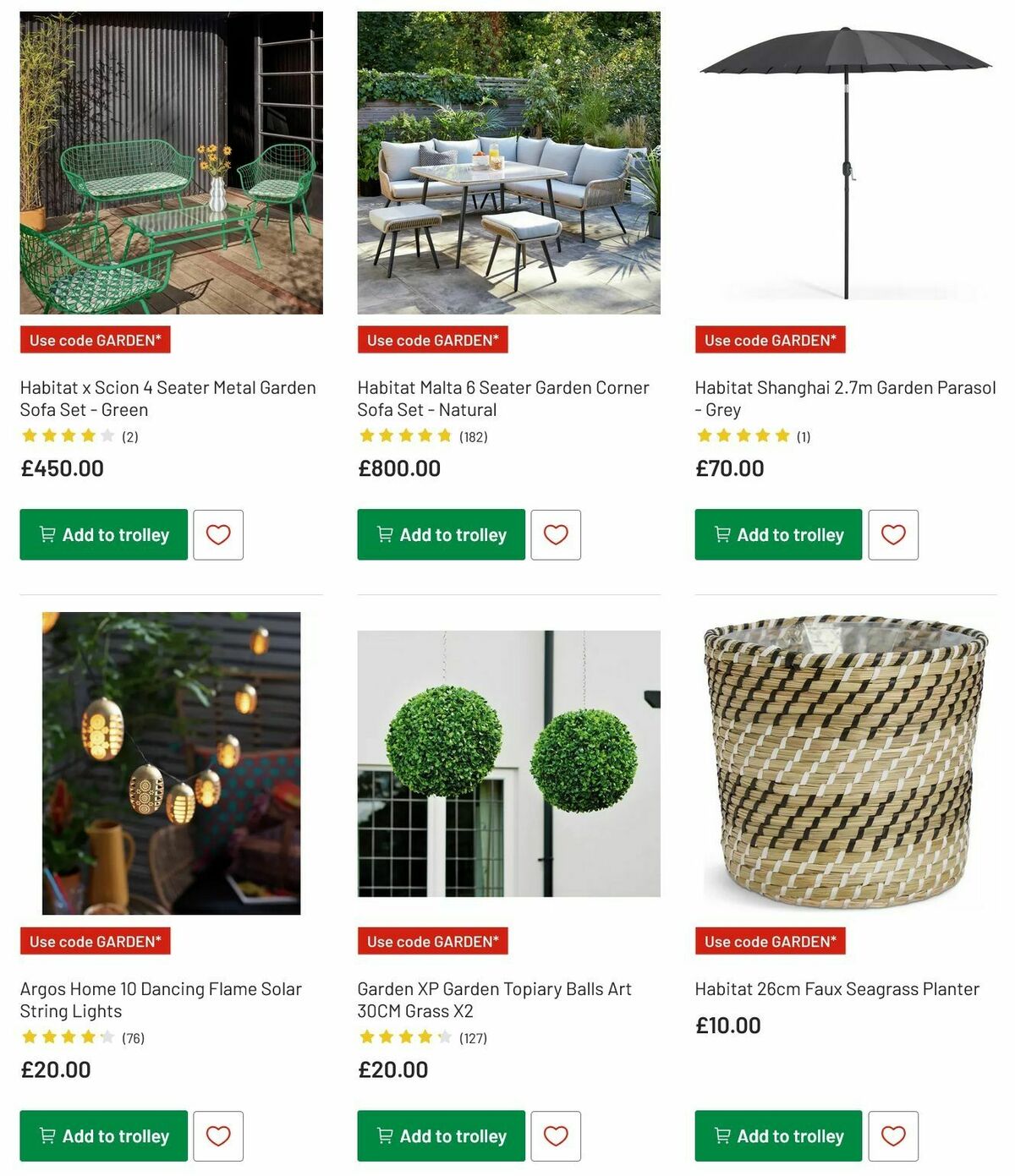 Argos Garden Offers from 6 May