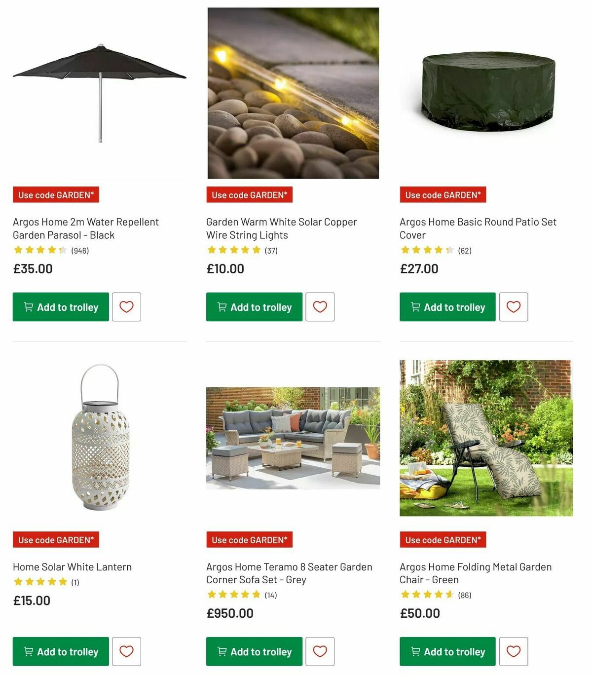 Argos Garden Offers from 6 May