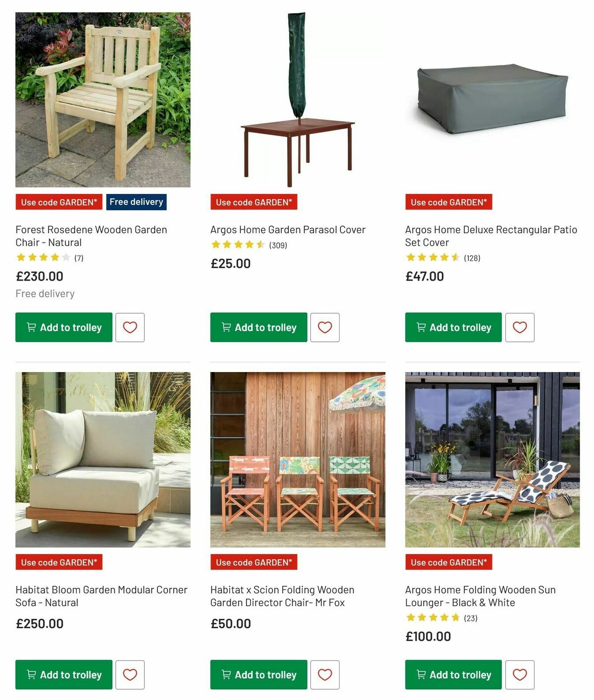 Argos Garden Offers from 6 May