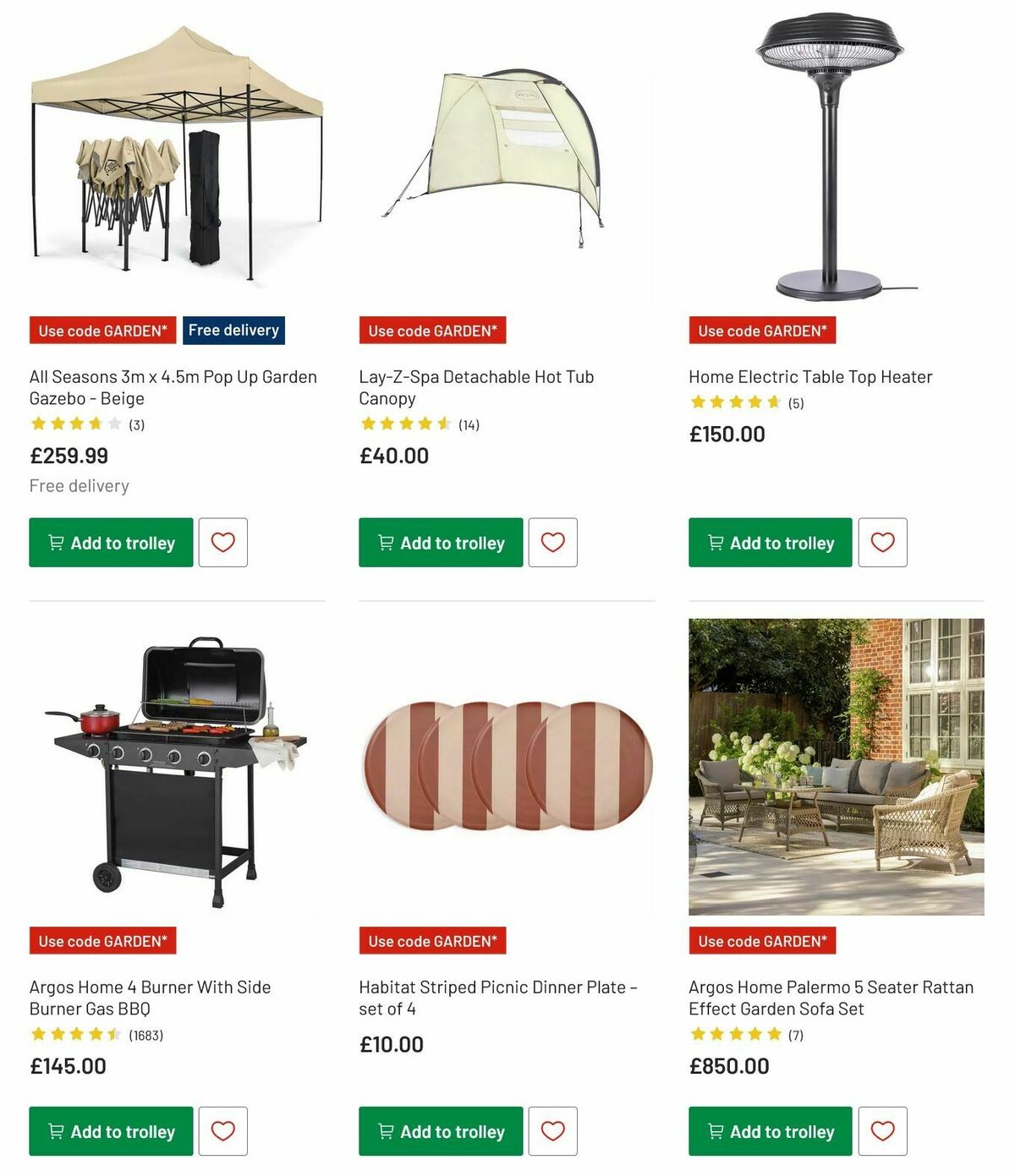 Argos Garden Offers from 6 May