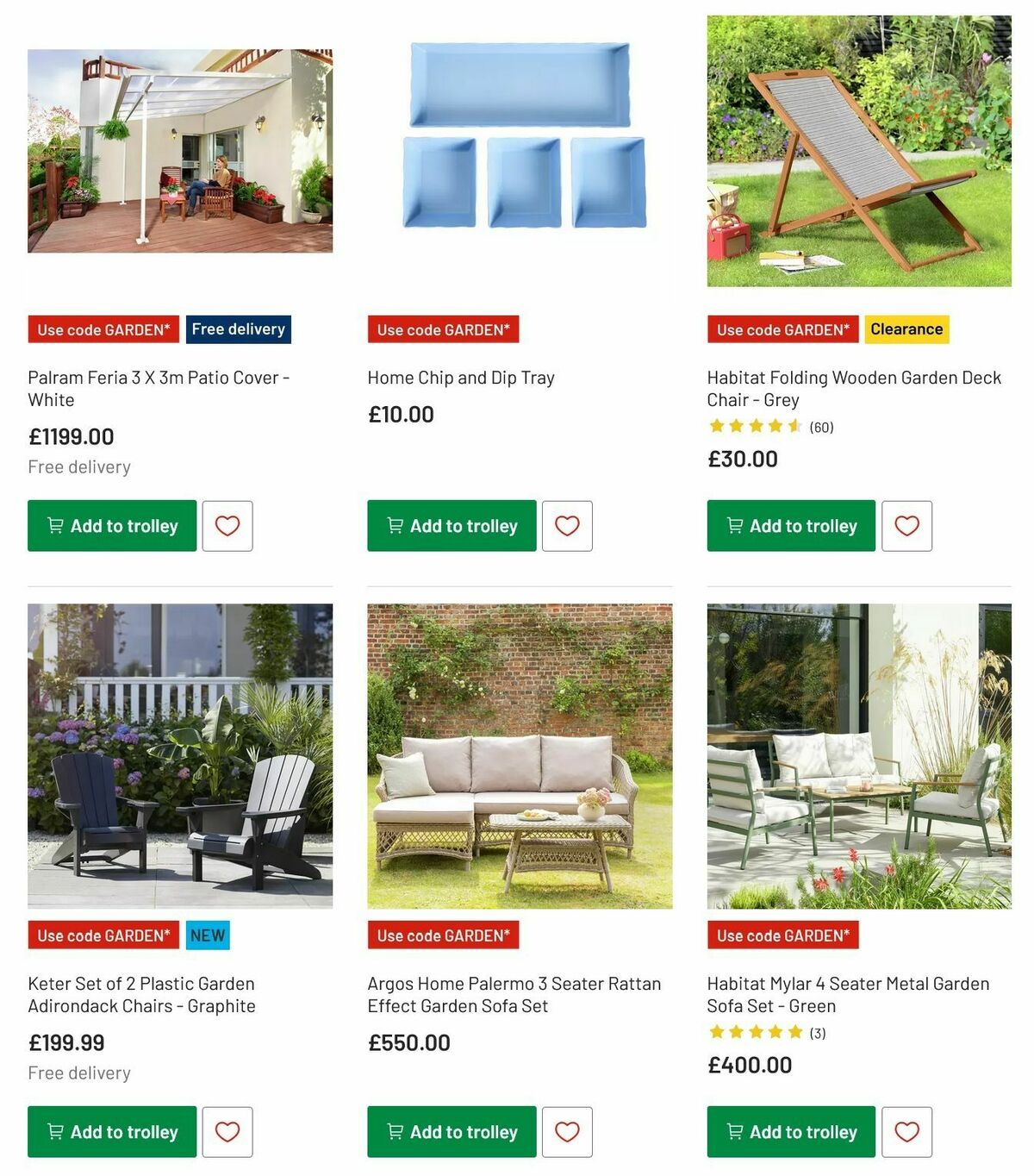 Argos Garden Offers from 6 May