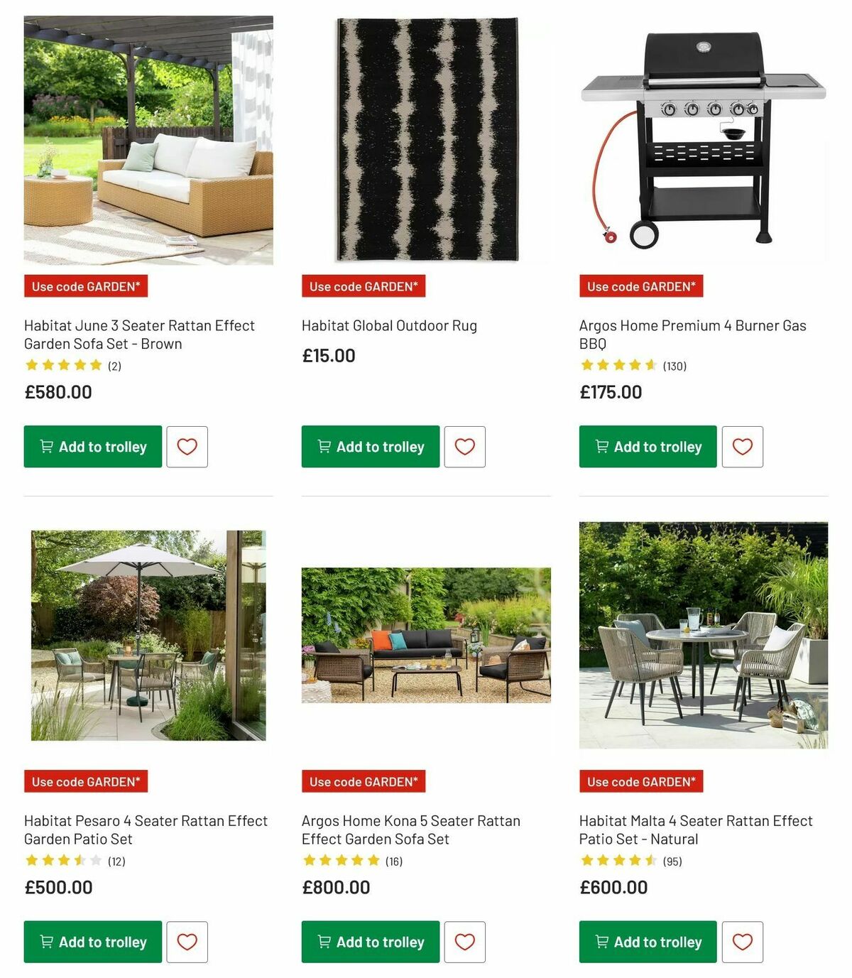 Argos Garden Offers from 6 May