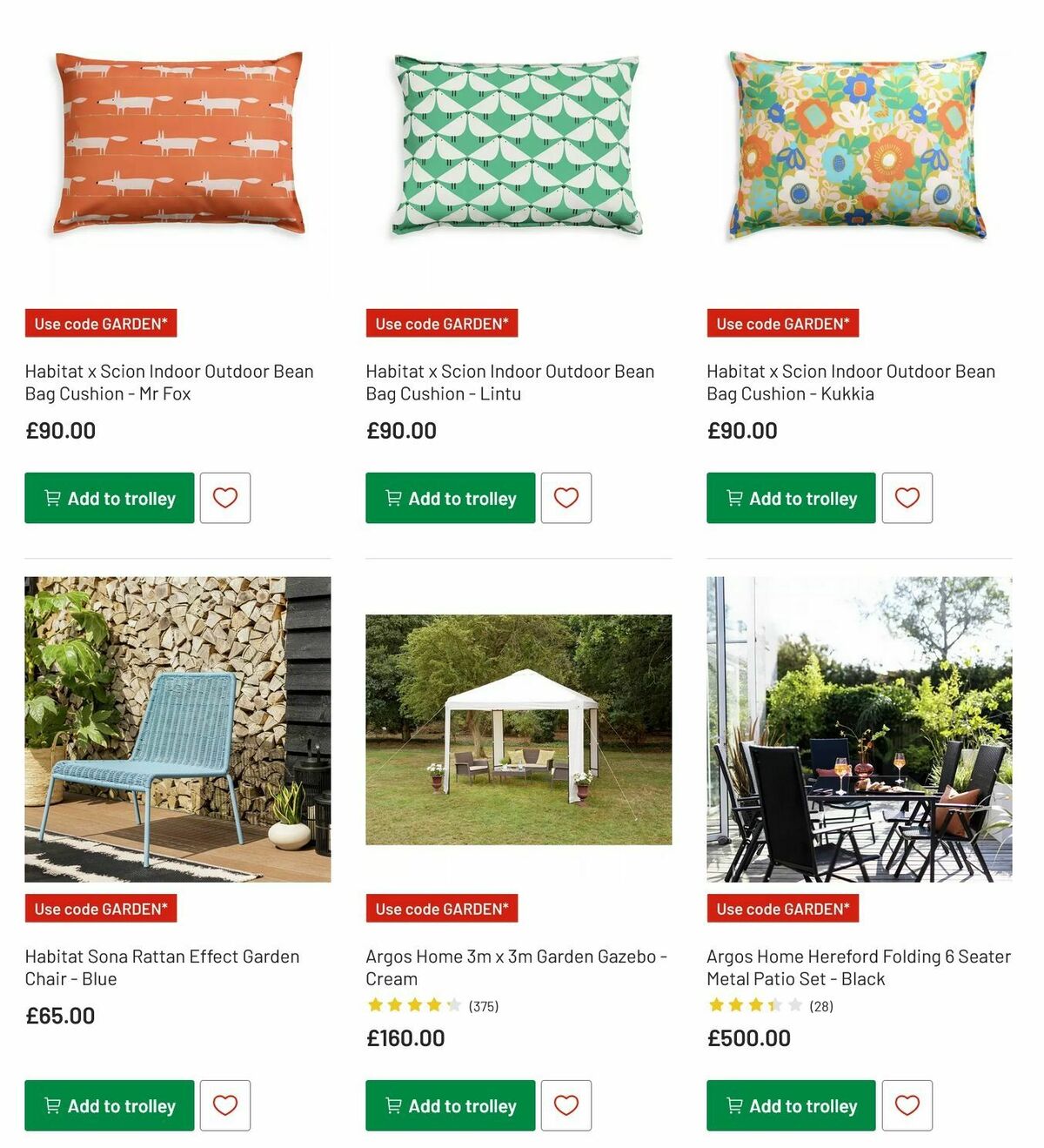 Argos Garden Offers from 6 May