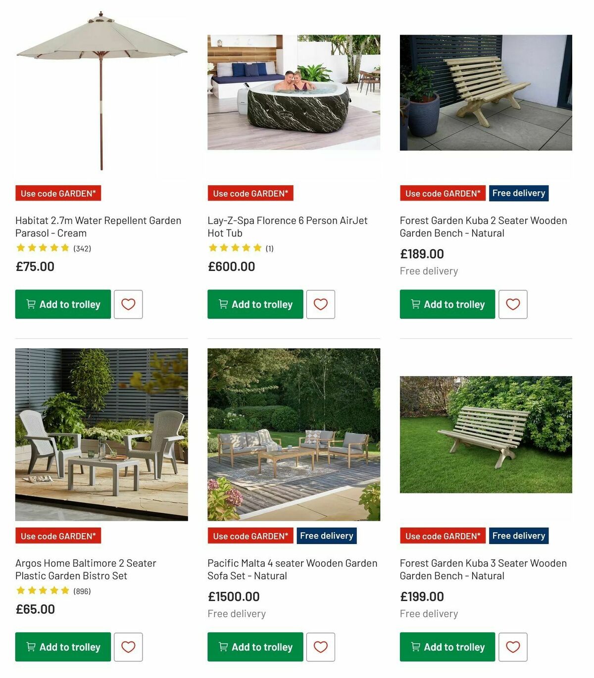 Argos Garden Offers from 6 May