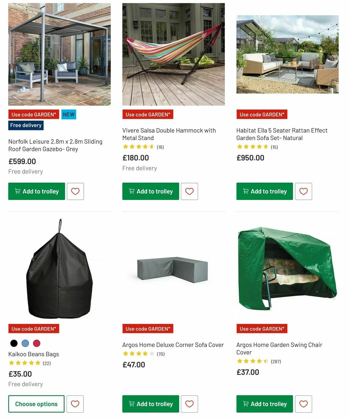Argos Garden Offers from 6 May