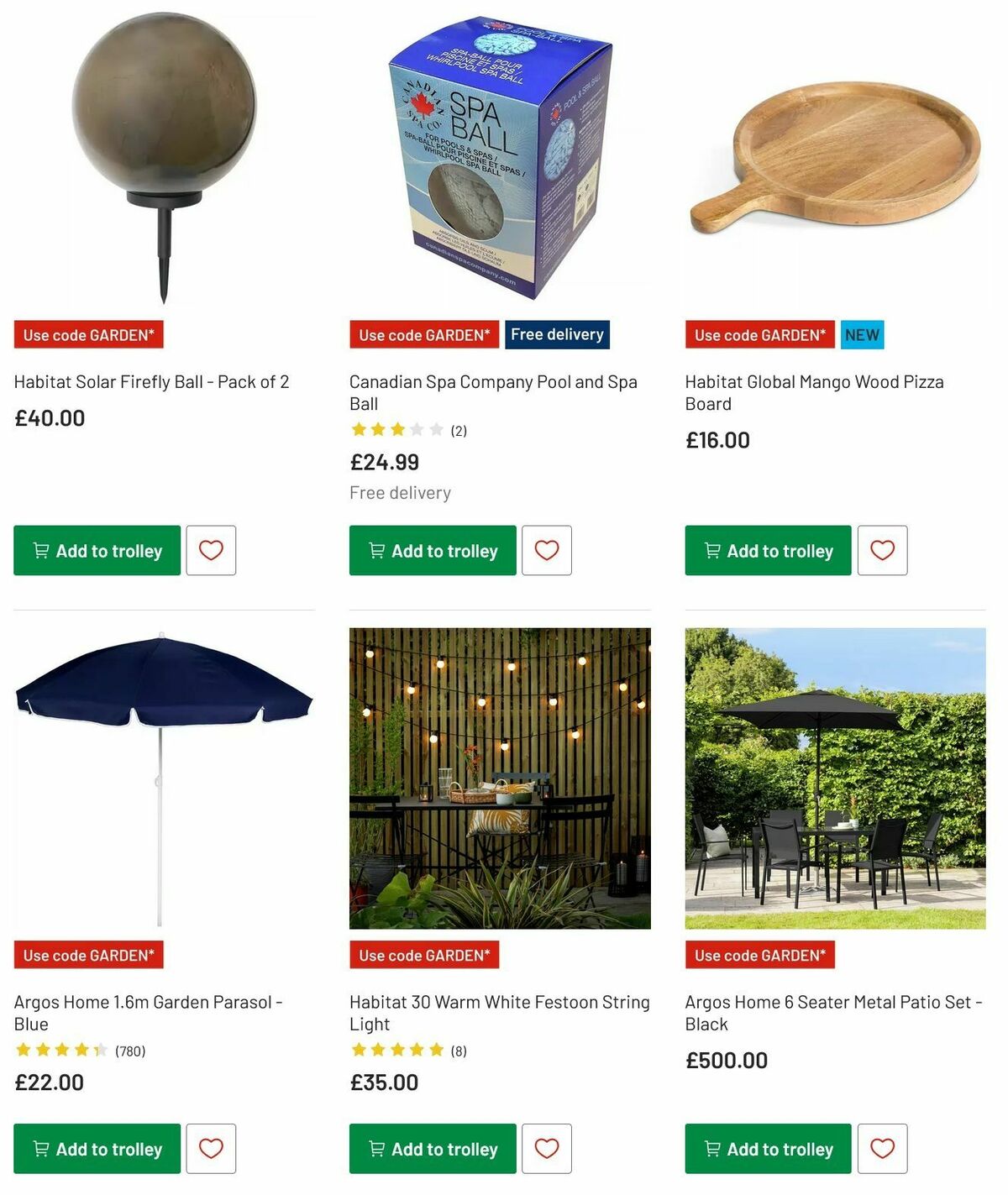 Argos Garden Offers from 6 May