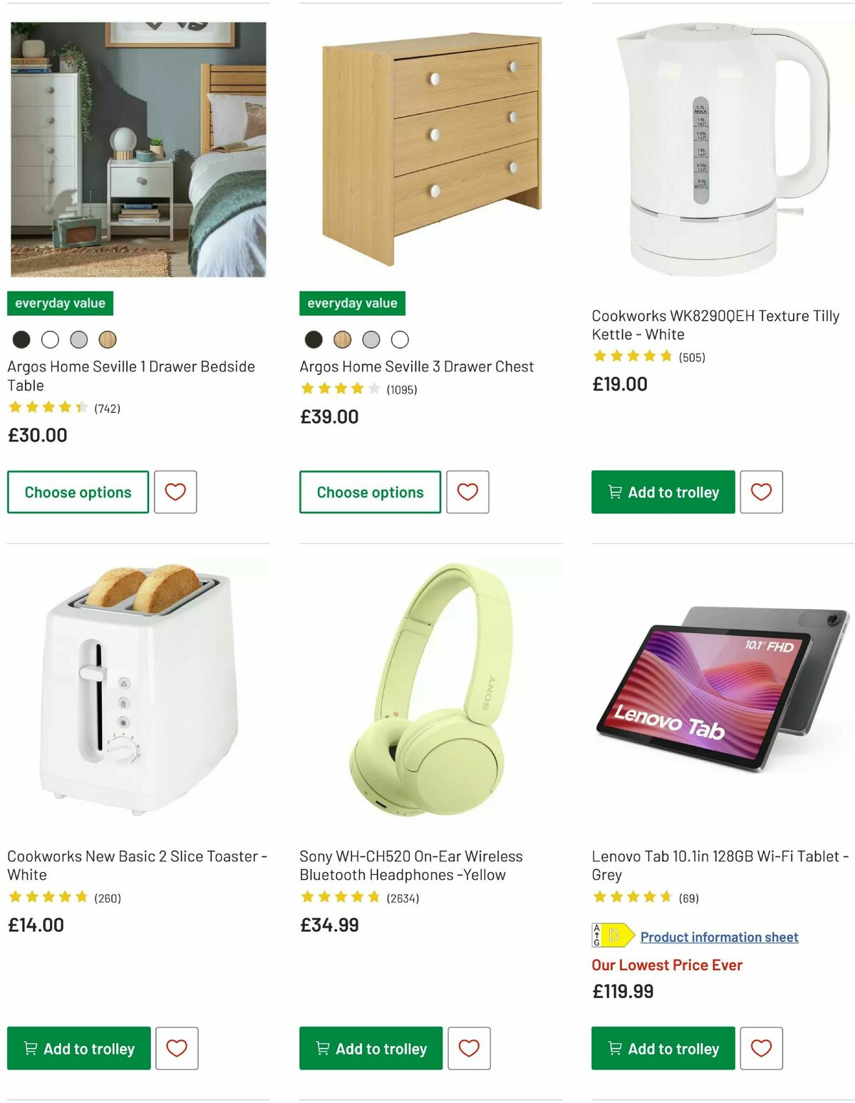 Argos Offers from 29 July