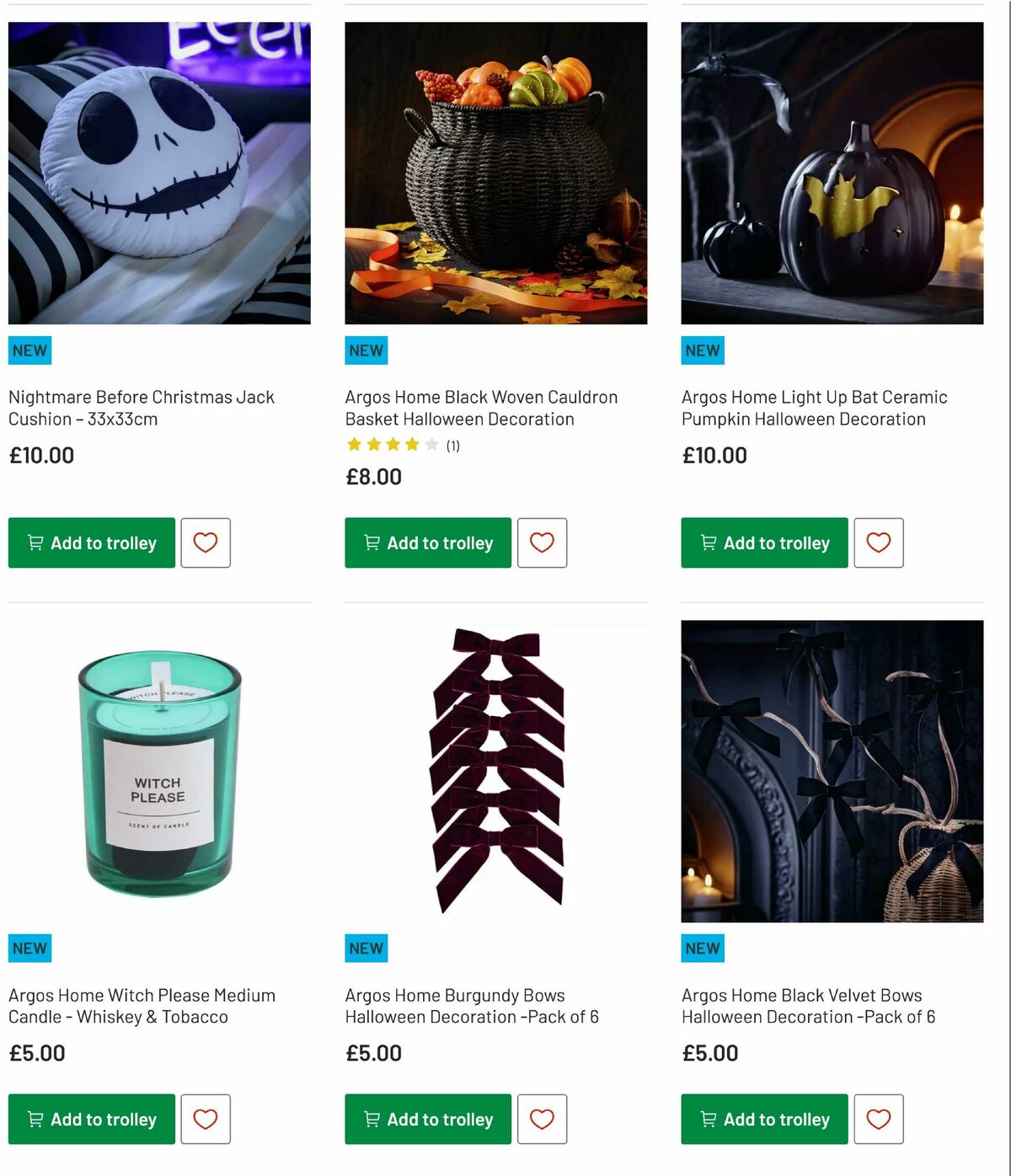 Argos Halloween Offers from 30 September