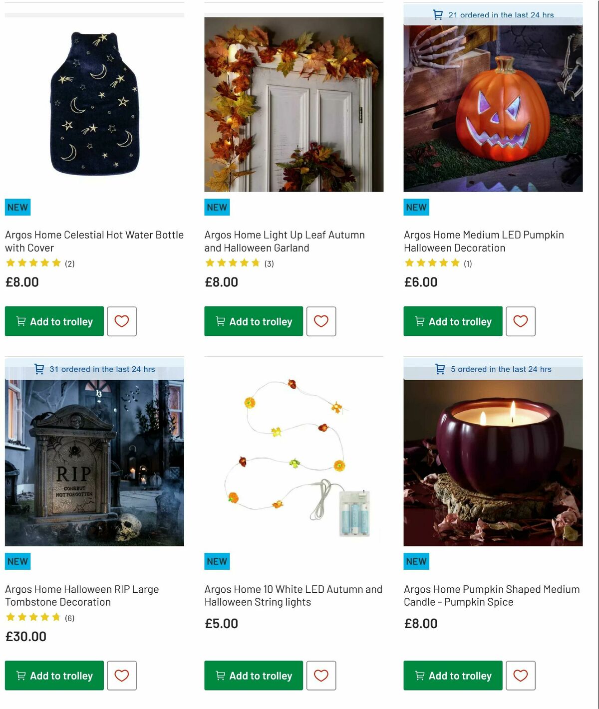 Argos Halloween Offers from 30 September