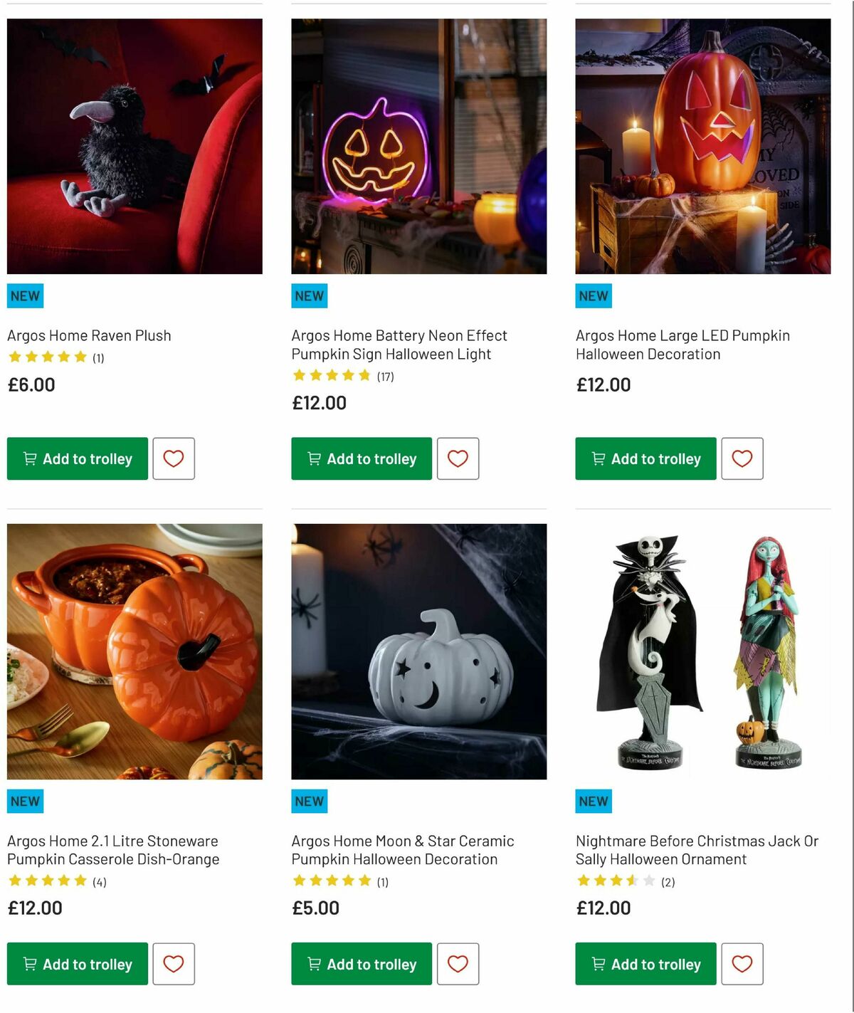 Argos Halloween Offers from 30 September
