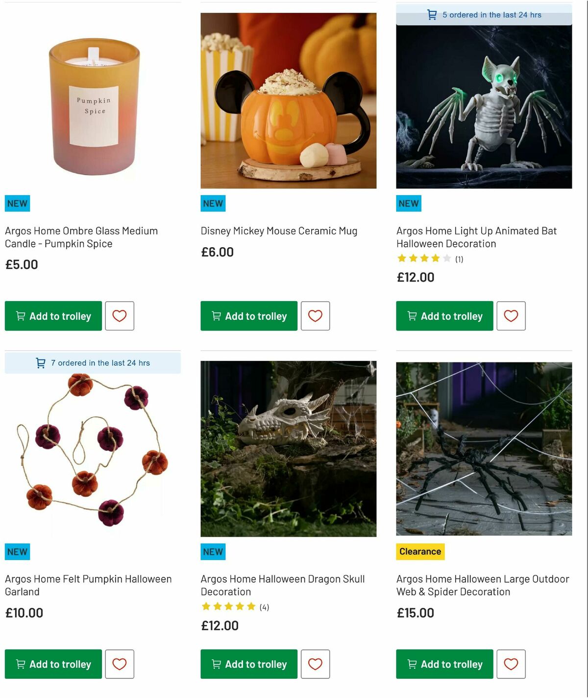Argos Halloween Offers from 30 September