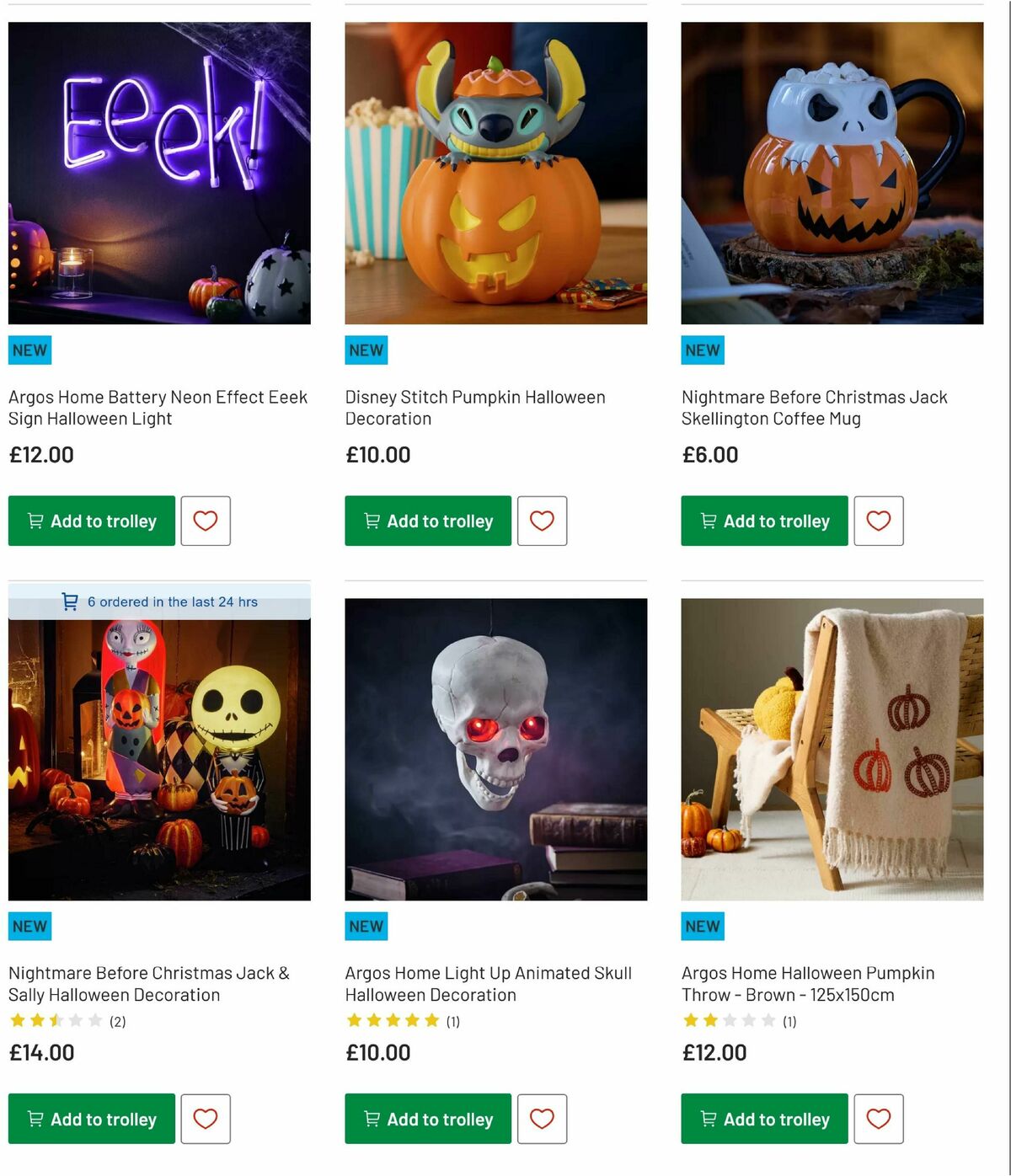 Argos Halloween Offers from 30 September